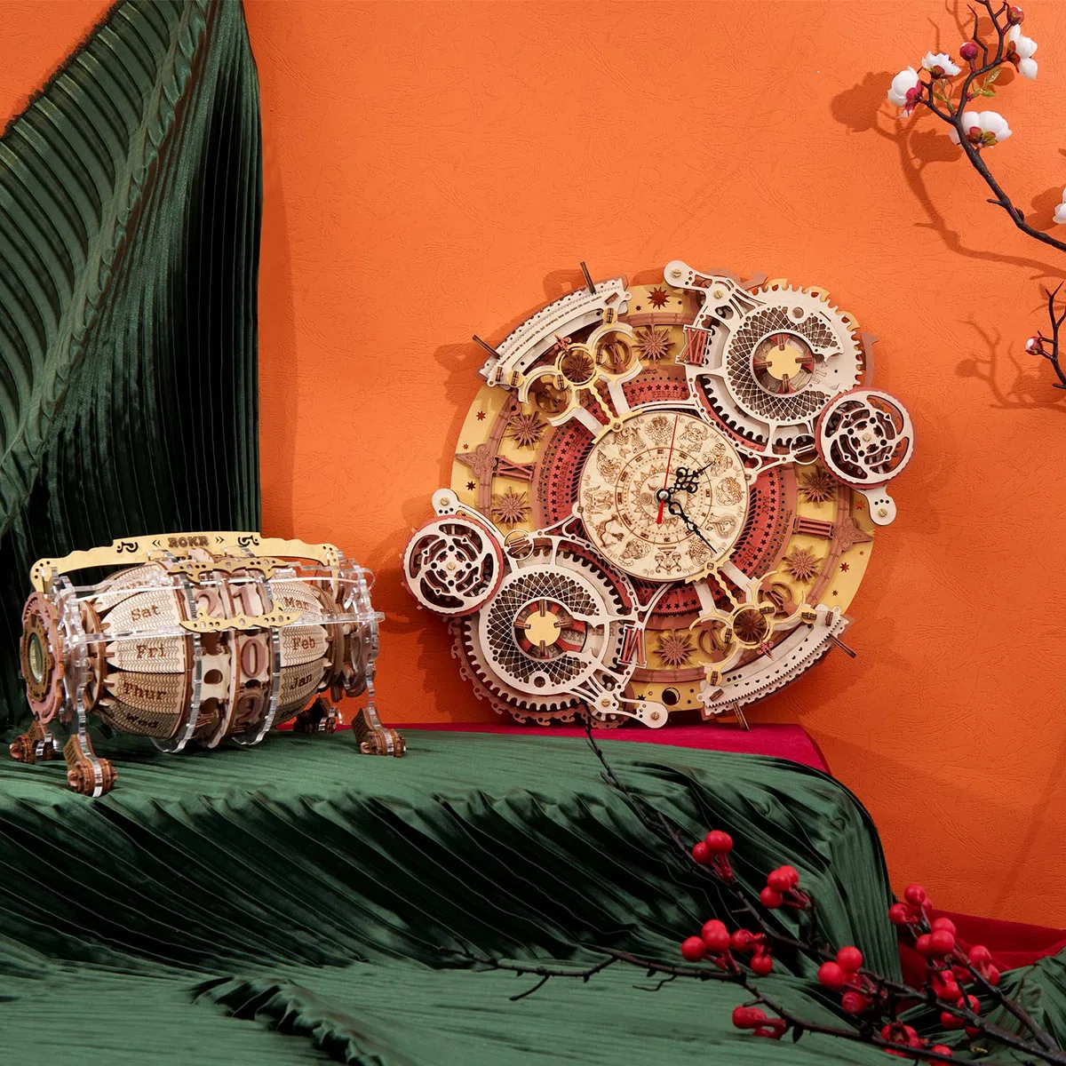 ROKR Puzzle in legno 3D Orologio Modellismo da costruire per adult Decorazione per la casa Regalo(LC601)