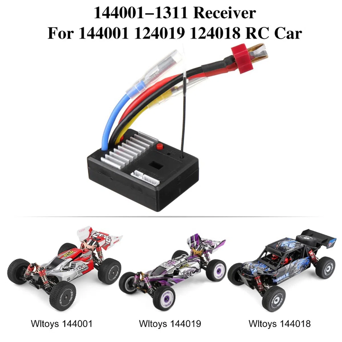 Newwyt Ricevitore Originale Pannello Scheda Principale per Auto Ad velocità Telecomandata Kit Modificati Fai da Te Wltoys 144001 124019 124018 Plastica