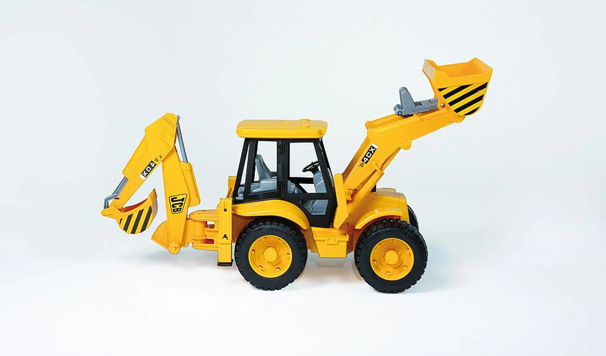bruder 02428 - terna JCB 4CX, terna a benna frontale, veicolo da costruzione, pala gommata