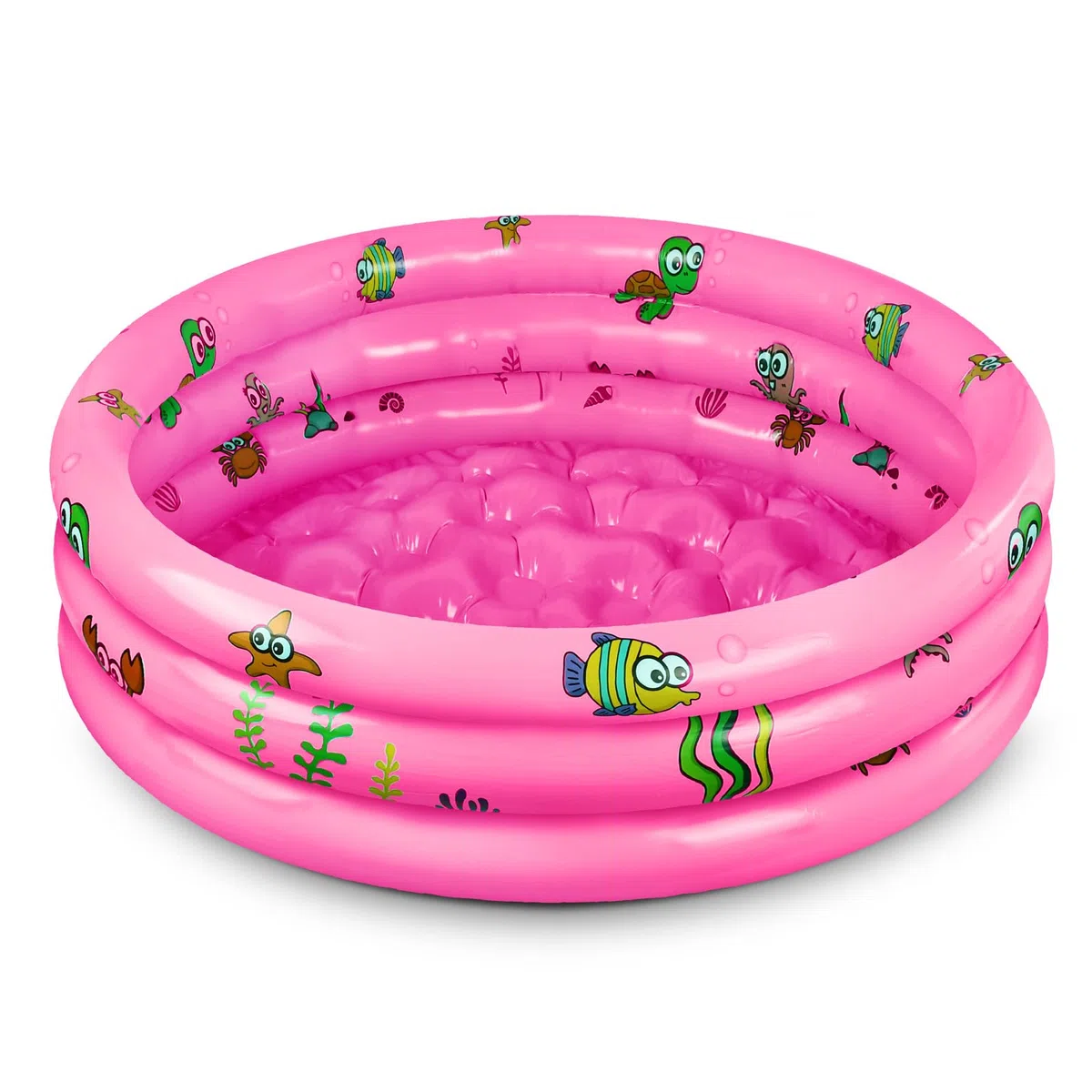 Piscina per Bambini ø100 cm, Piscina Gonfiabile Bambini,Mini Piscinas Gonfiabile, Piscinas 3 Anelli, Piscinetta per Bambinis, Cortile, Giardino