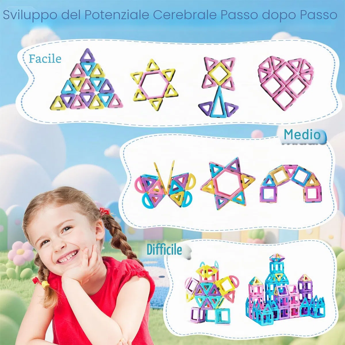 Magblock Magnetico Costruzione Costruzione Giocattoli 52 Pezzi Blocchi Magnetici Gioco Set Per Ragazzi e Ragazze Creatività Apprendimento STEM Giocattoli Magneti Piastrelle Regali per Bambini