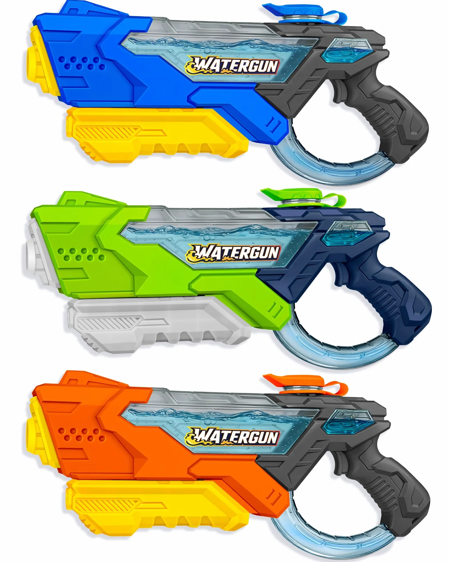 Pistola ad Acqua per Bambini – Portata 10 m, Serbatoio 600 ml, Pompa Manuale, Ricarica Veloce, Giocattolo per Piscina, Spiaggia e Giardino per Adulti e Bambini