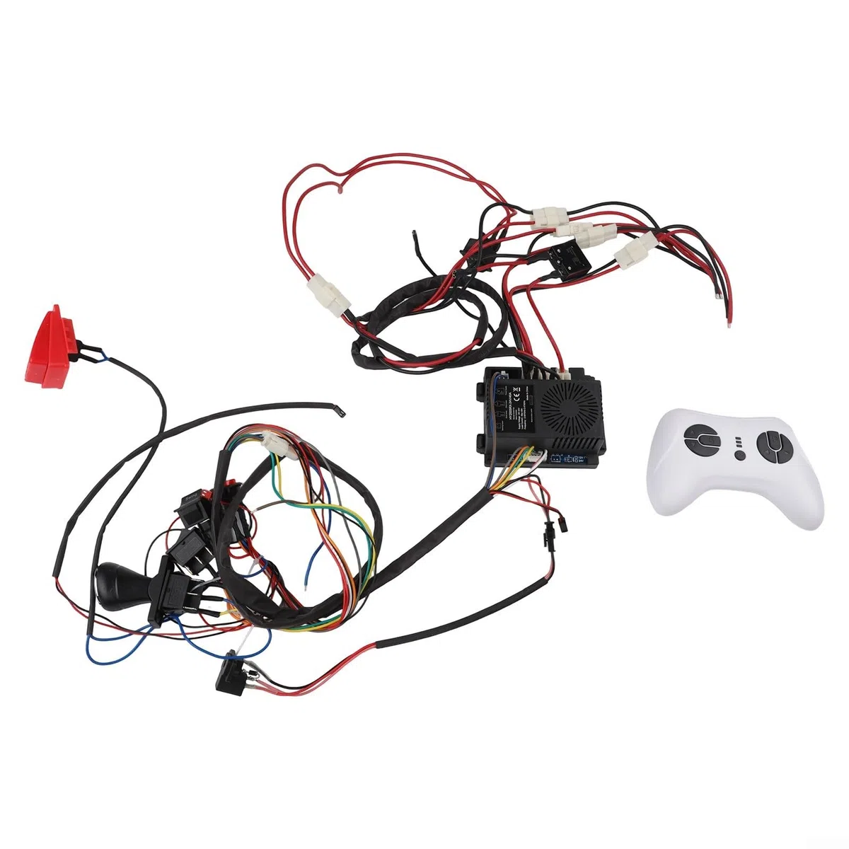 Kit di conversione cablaggio 24 V 40 A per auto elettriche per bambini, telecomando 2,4 G con interruttore alta/bassa velocità, arresto avanti e indietro, compatibile con alimentazione da 12 V-24 V