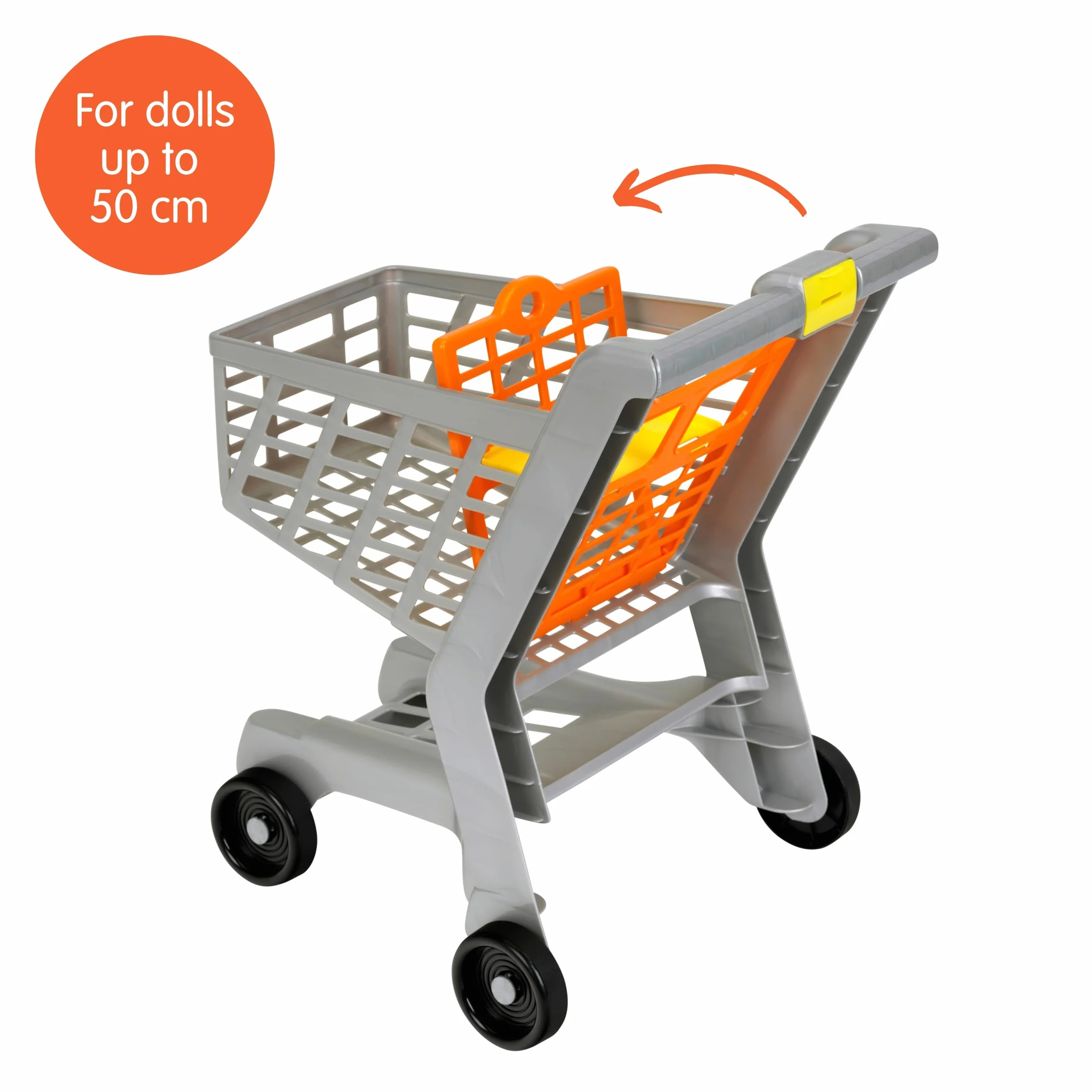 Theo Klein 9690 Carrello della Spesa I con Sedile Ribaltabile per Bambole I in plastica di Alta qualità I Giocattoli per Bambini dai 3 Anni in su