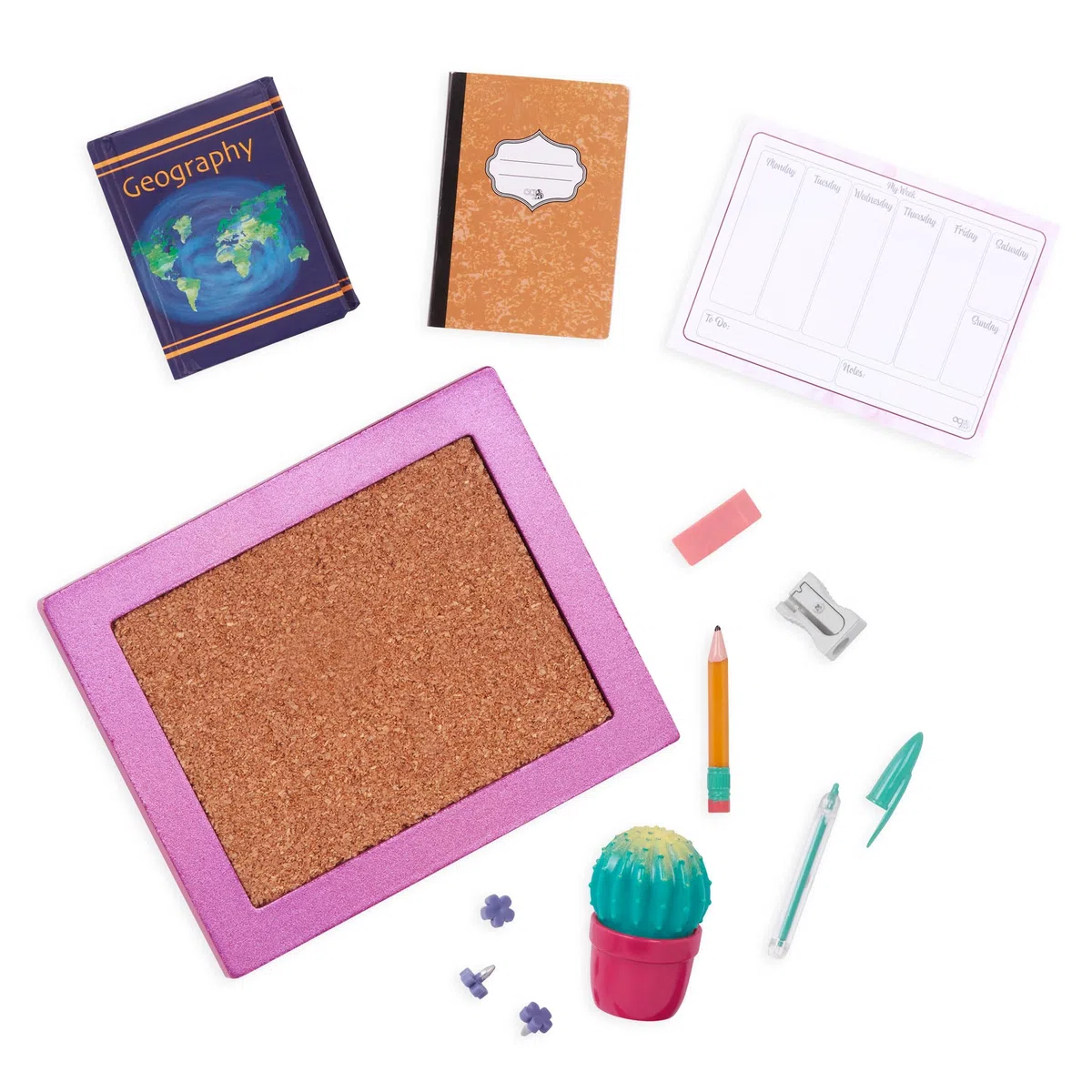 Our Generation - Set da ufficio OG Working Wonder - Mobili per la casa delle bambole - Set di scrivania e sedia per la casa - Accessori per bambole da 46 cm - Giocattolo per bambini dai 3 anni in su