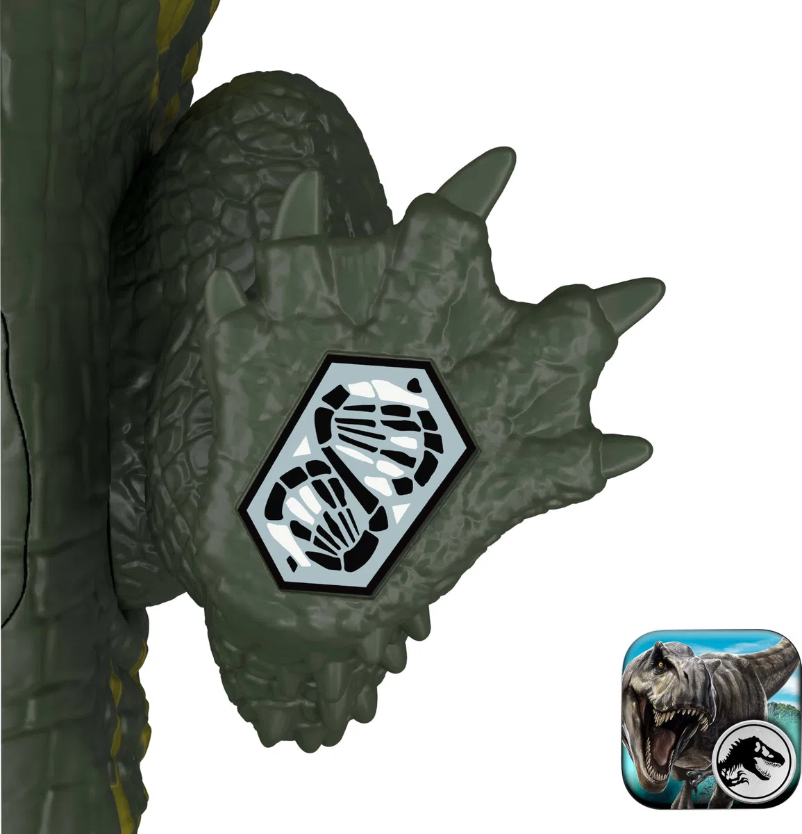 Mattel Jurassic World - Stomatosuchus Ruggito Selvaggio, dinosauro snodato con luci e suoni, premi il tasto e attiva ruggiti feroci e mosse d'attacco feroci, JKL82