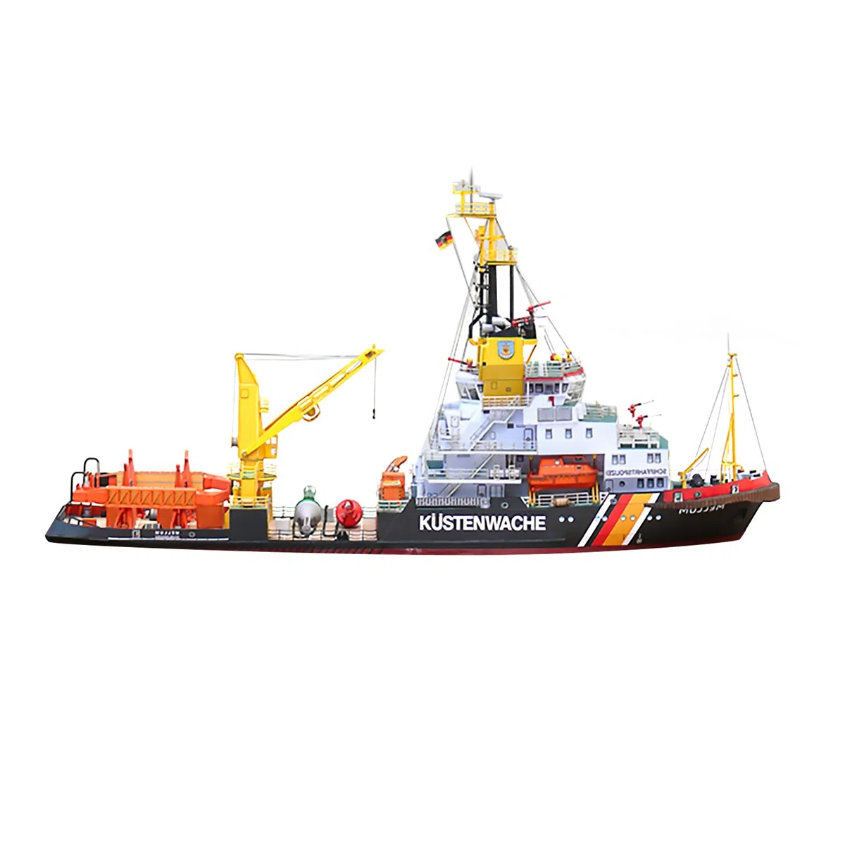 TECKEEN Nave di monitoraggio ambientale della guardia costiera tedesca Mellum della nave di carta in scala 1/250 (kit smontato)
