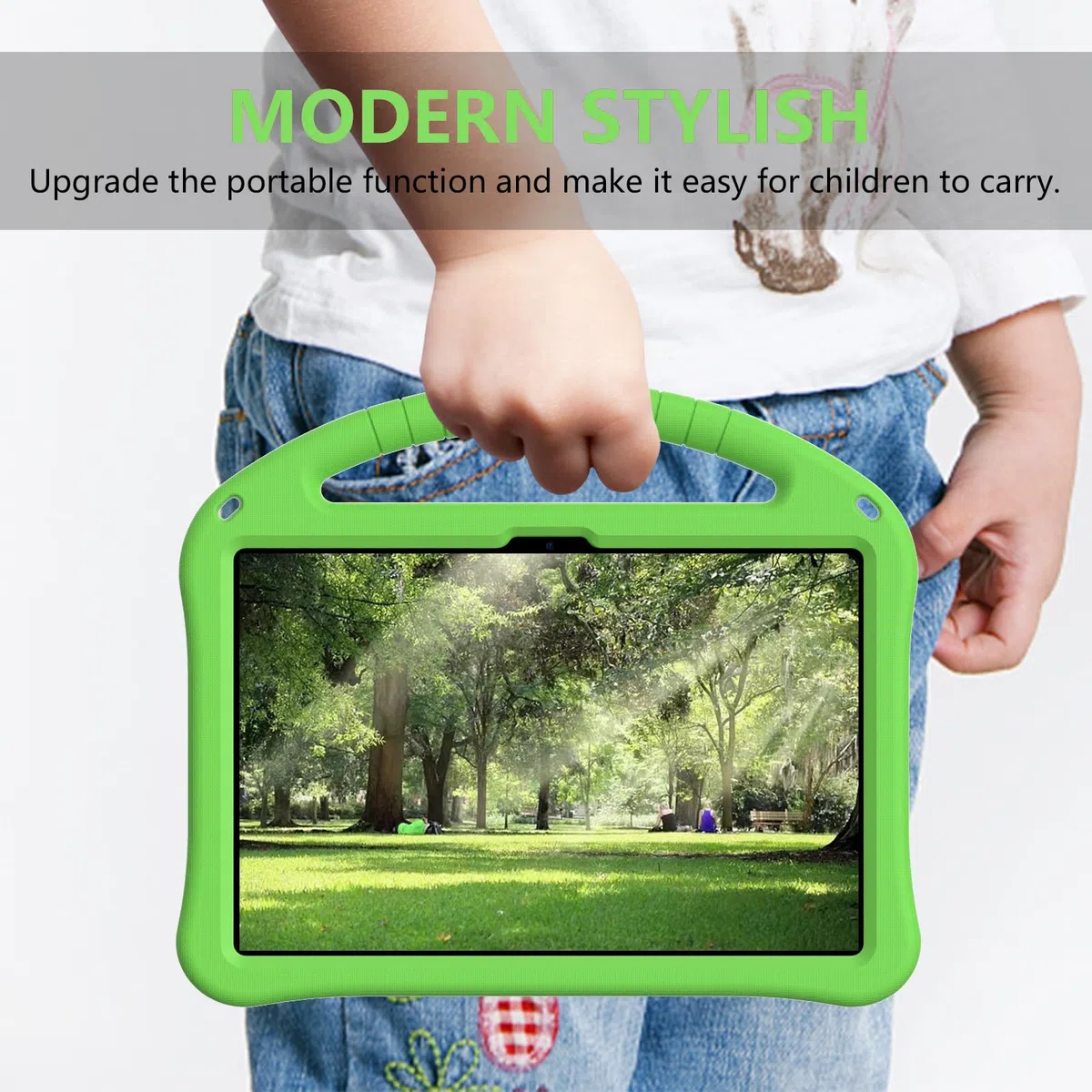 Custodia per tablet per bambini Doogee U11 Pro 11 pollici 2025 - Custodia protettiva resistente e leggera in EVA antiurto per U11 2025 (verde)