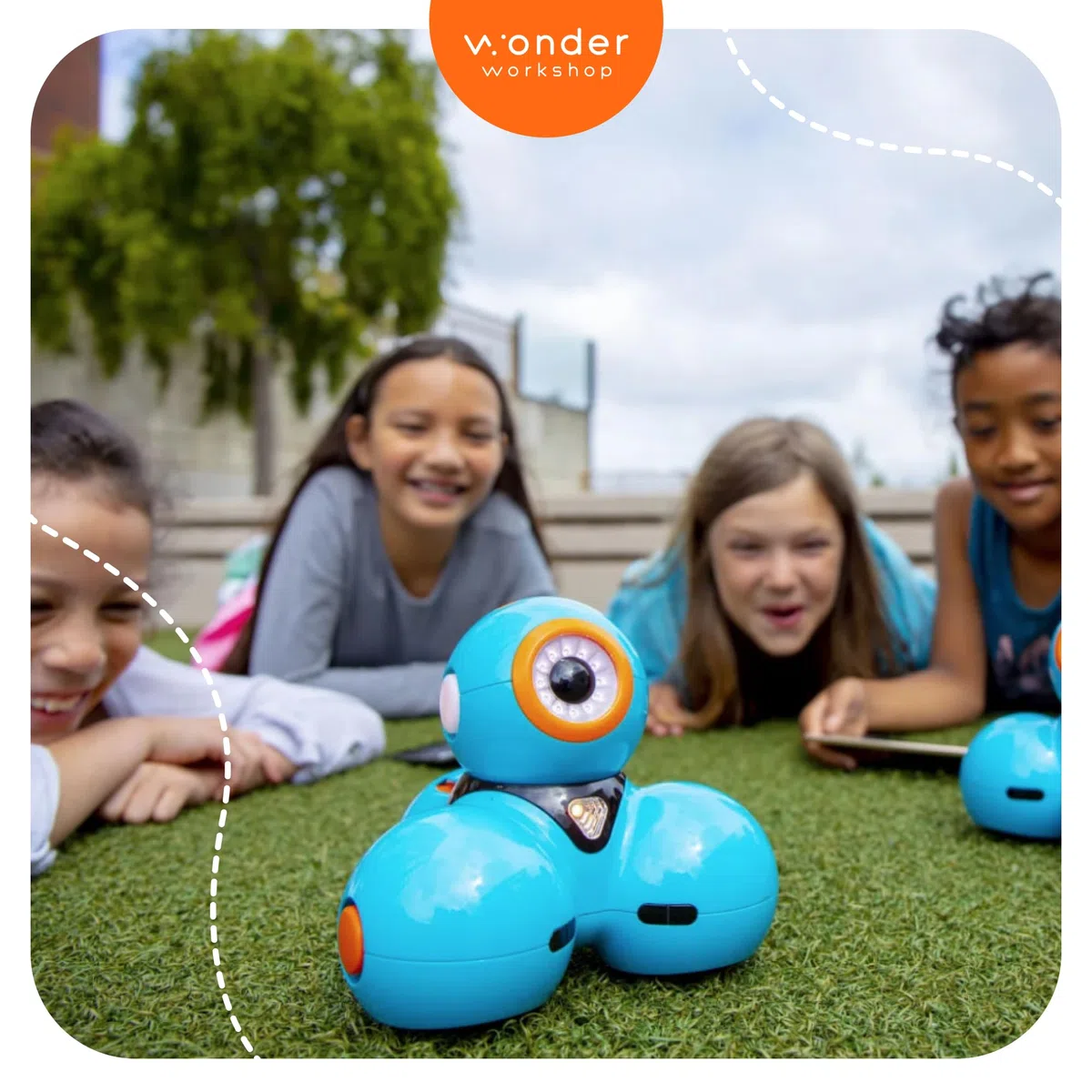 Dash Robot di Wonder Workshop in Inglese - Robot Giocattolo Interattivo per Imparare a Programmare Divertendosi Idee Regalo per Bambini, Blu