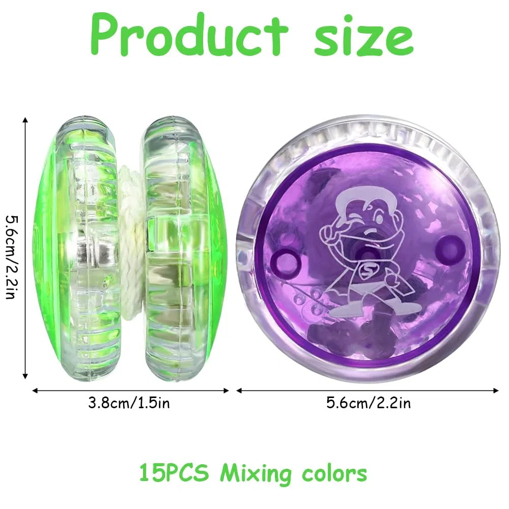 Yoyo per Bambini, Yoyo Professionali, Yo Yo LumièRe Led pour Enfants, Plastica Responsive Yoyo Giocattoli Yoyo, Giocattoli Yoyo per Principianti, per Regali Di Compleanno, Feste E Celebrazioni