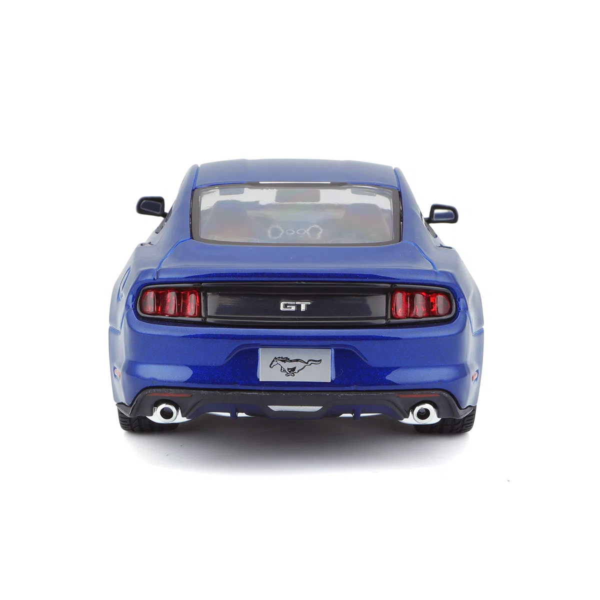 Maisto Ford Mustang GT (2015): modellino auto in scala 1:24, porte e cofano mobili, 20 cm, blu (531508B)