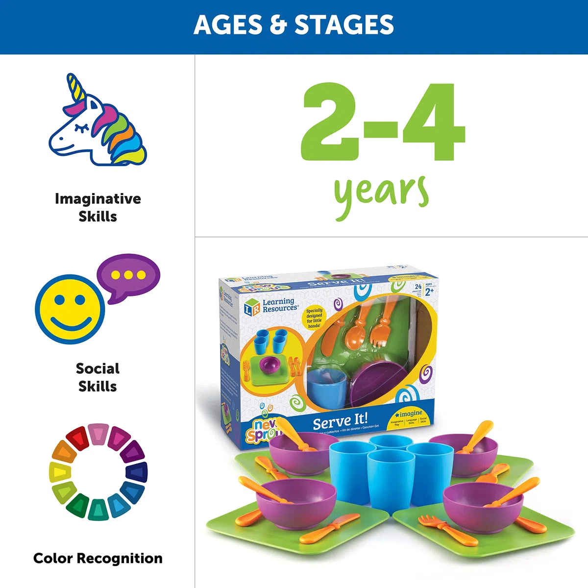 Learning Resources Il mio set di stoviglie personale Serve It