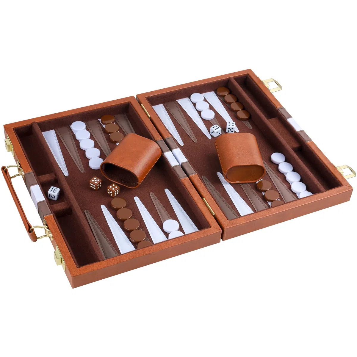 Generic Backgammon - Gioco da tavolo per adulti. 2 giocatori, 11 pollici, custodia in similpelle