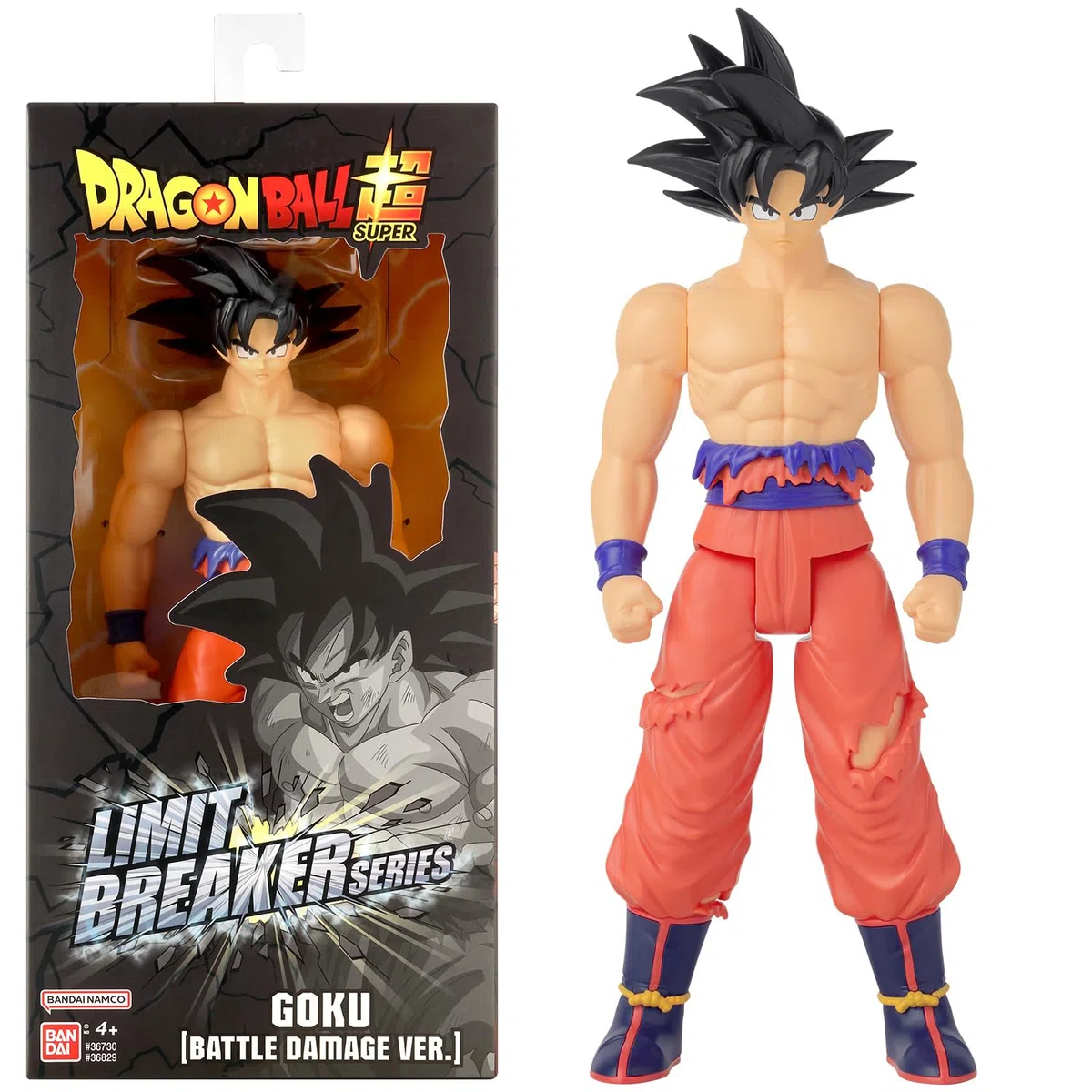 BANDAI - Dragon Ball Super - Goku Battle Damage - Figurina Gigante Limit Breaker 30cm - Licenza Ufficiale Dragon Ball - Grande Action Figure Goku Battaglia - Giocattolo per bambini 4 anni e + - 36829