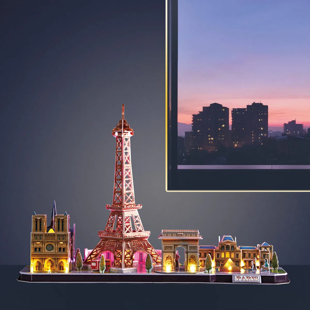 Puzzle 3d - Paris Led Cityline | Puzzle 3d Bambini E Adulti | Modellini Da Costruire | Modellismo Da Costruire Adulti | Regalo Bambino 8 Anni | 115 Pezzi