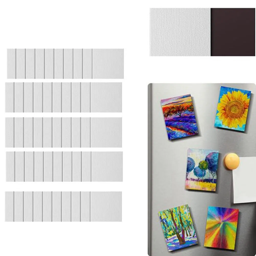 25 pezzi magnetici per pittura, mini lavagne magnetiche, vuote per pittura, arte, regalo, decorazione fai da te