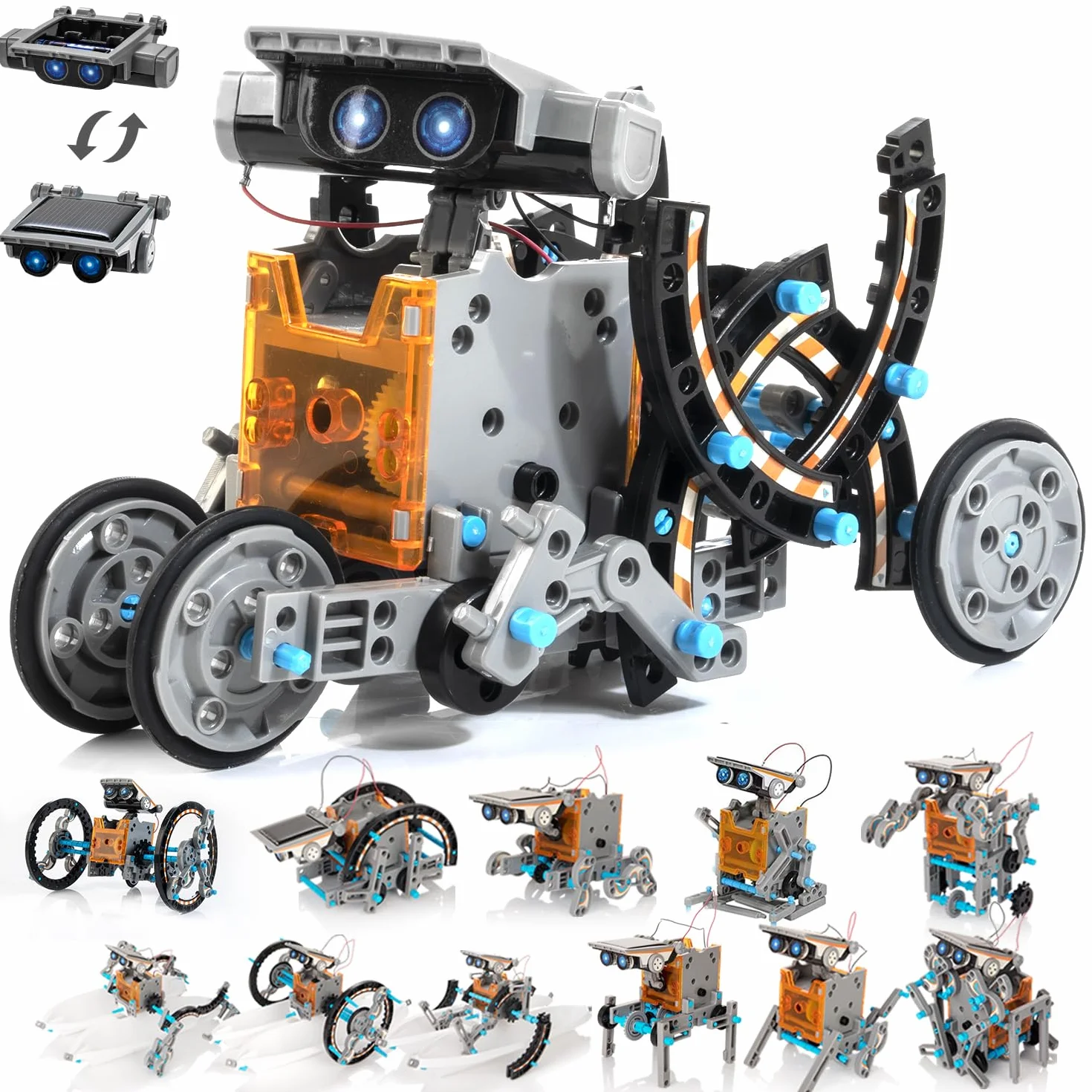Bravmate Giocattoli Robot Solari per Bambini,14 in 1 Kit di STEM Educativi di Giocattoli a Nergia Solare, Bambini dai 10 anni in più (190 Pezzi)