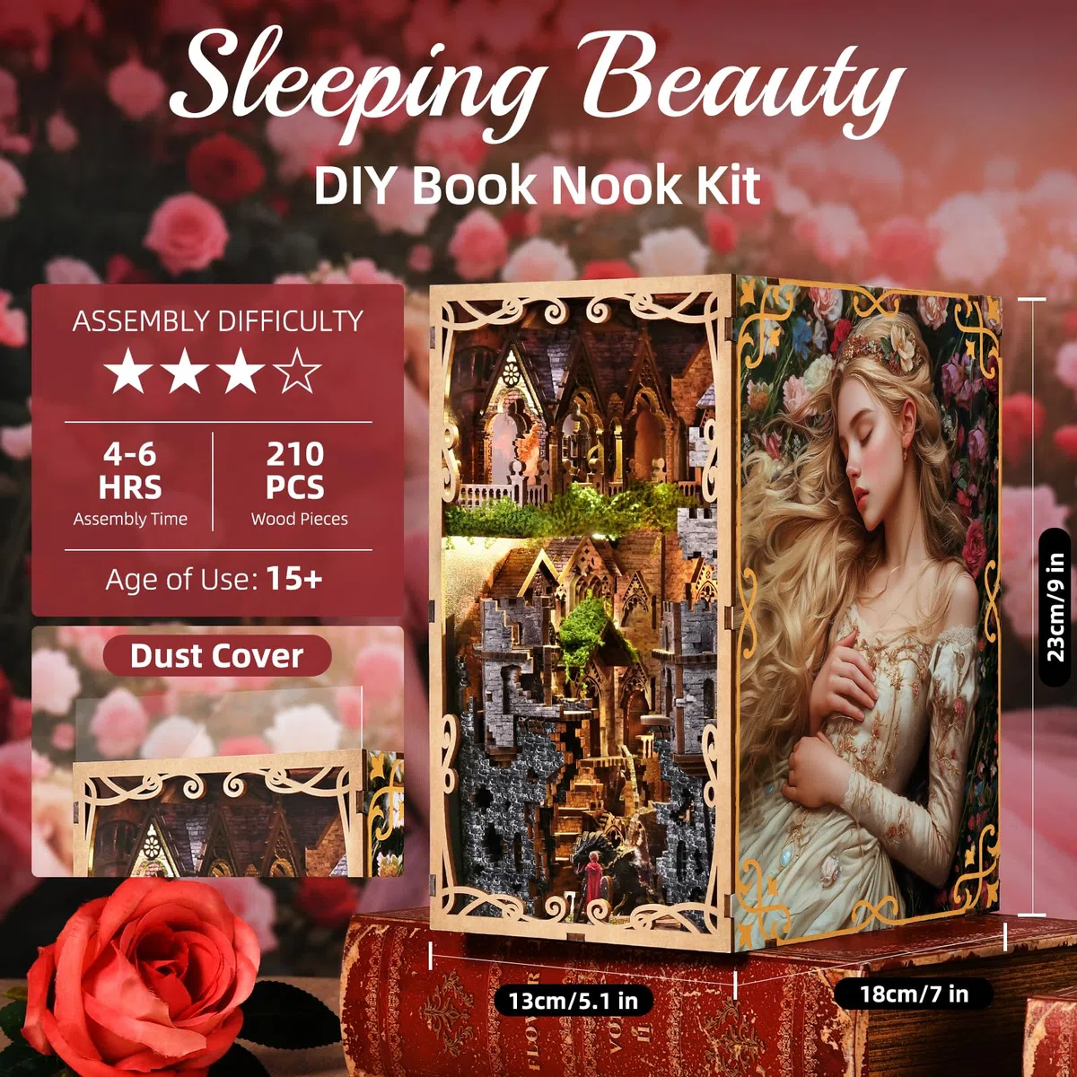 MiniCity Book Nook Kit, kit fai da te in miniatura per casa delle bambole