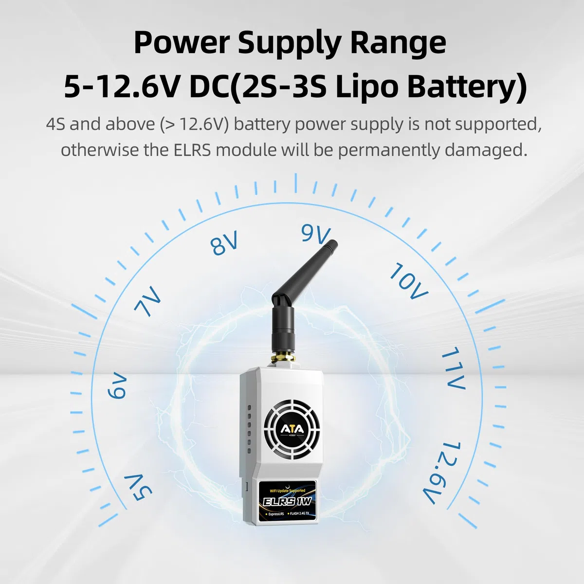 Radiolink ELRS Nano 2.4GHz ATA Mini modulo a lunga distanza con amplificazione del segnale ad alte prestazioni da 1 W per droni FPV Adatto per trasmettitori T16D/T12D/Futaba/Radiomaster/Helloradio