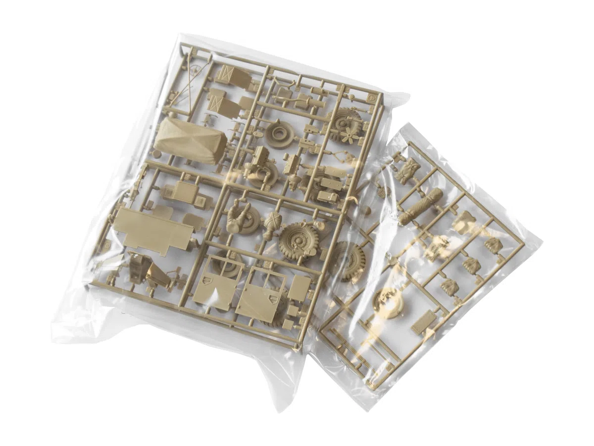 Tamiya- British 25LB Gun Veicolo Modellino in Scala, Colore Mimetico, Small, 35044