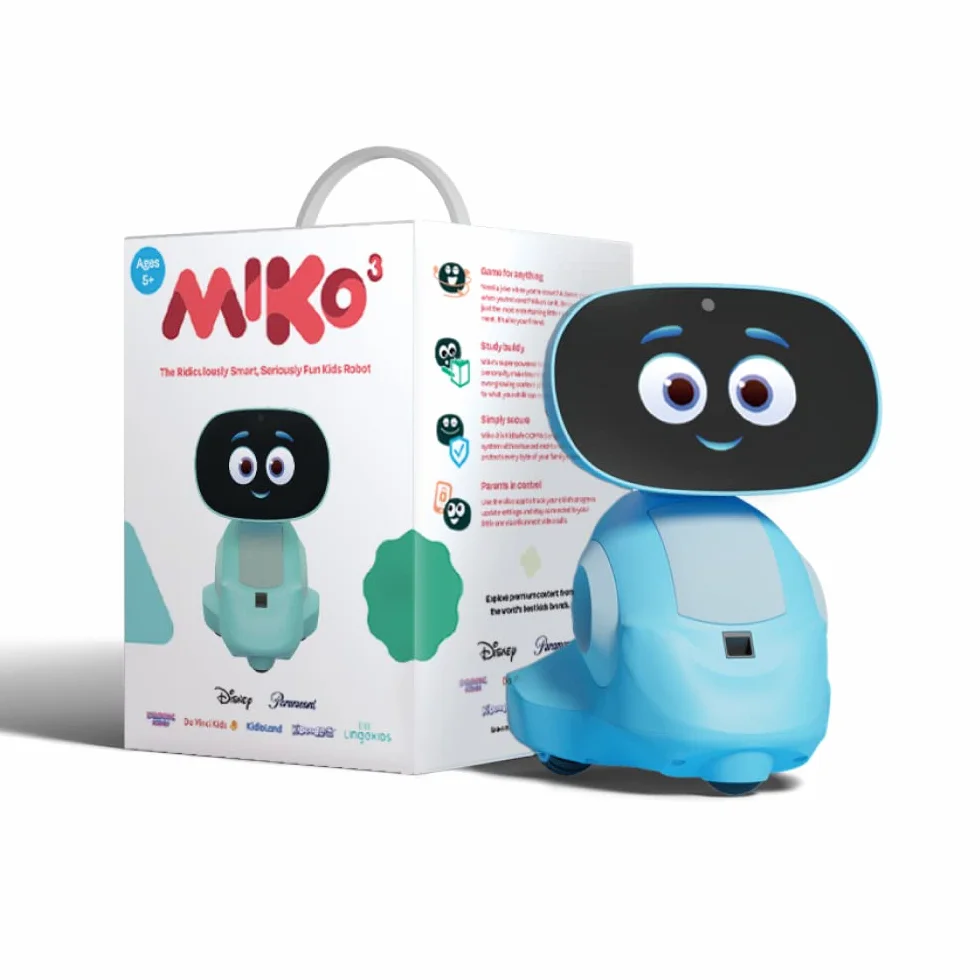 Miko 3: Smart Robot per bambini basato sull'intelligenza artificiale| Robot STEM per apprendimento e formazione con app di coding + Giochi illimitati + Blu programmabile