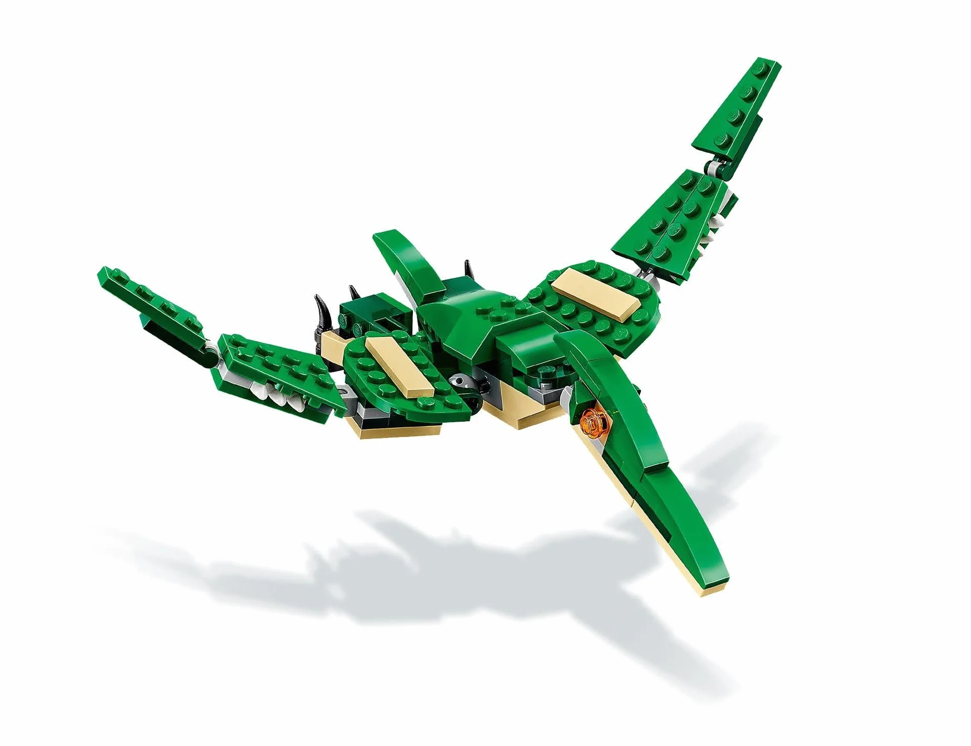 LEGO Creator Dinosauro, Set Animali Giocattolo 3 in 1 per Costruire, Giochi per Bambini, Bambine, Ragazzi e Ragazze con T. Rex o Triceratopo o Pterodattilo in Mattoncini, Idee Regalo Creative 31058