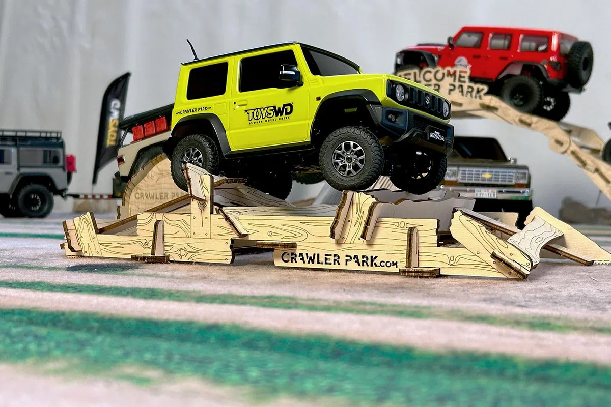 KIT Base di 2 Ostacoli per RC Crawler Park Course 1/24 & 1/18 Scala