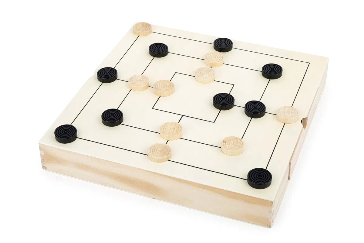 Set da giochi Scacchi, dama e mulino, Multicolore