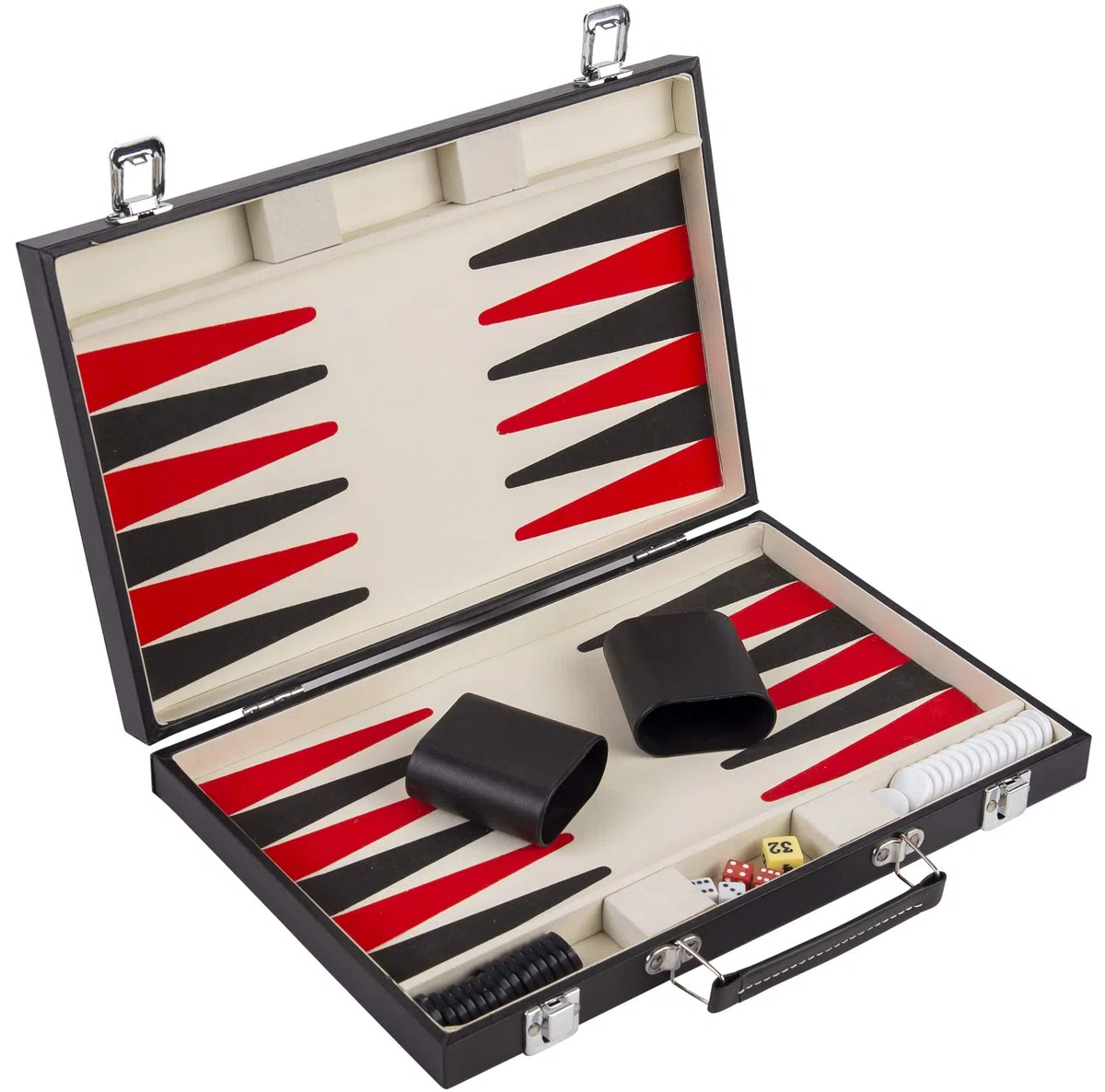 Engelhart - 250505 - Set da Backgammon Rosso Bianco e Nero 36 cm