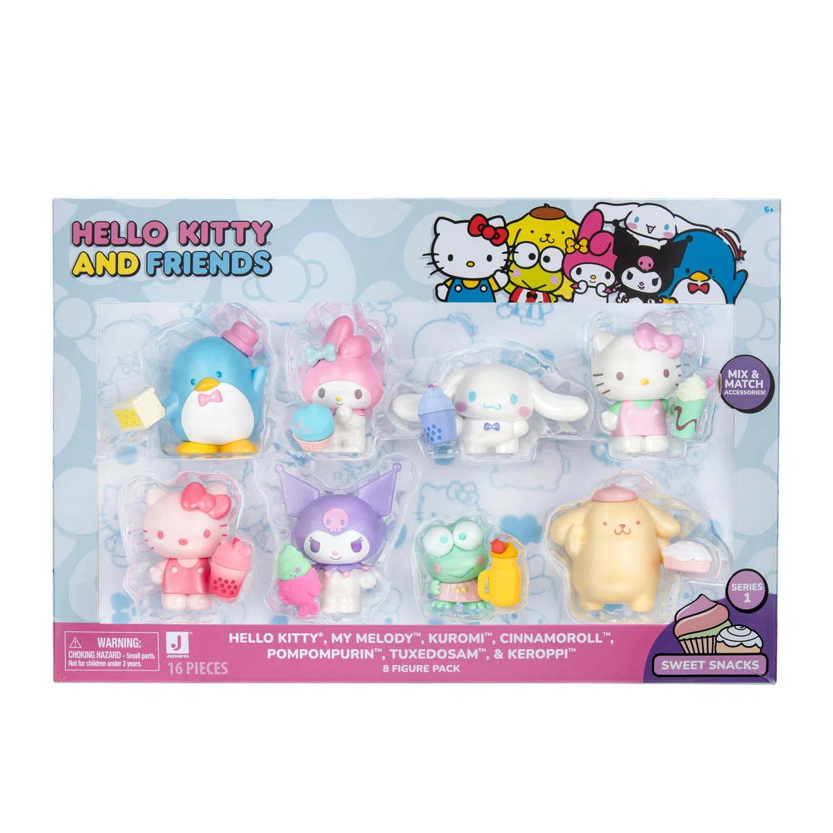 Hello Kitty 2" Figure - Confezione da 8 personaggi ufficiali da collezionista - Carini personaggi Hello Kitty in abiti divertenti - Perfetto per sacchetti per feste, decorazioni torte, regali e