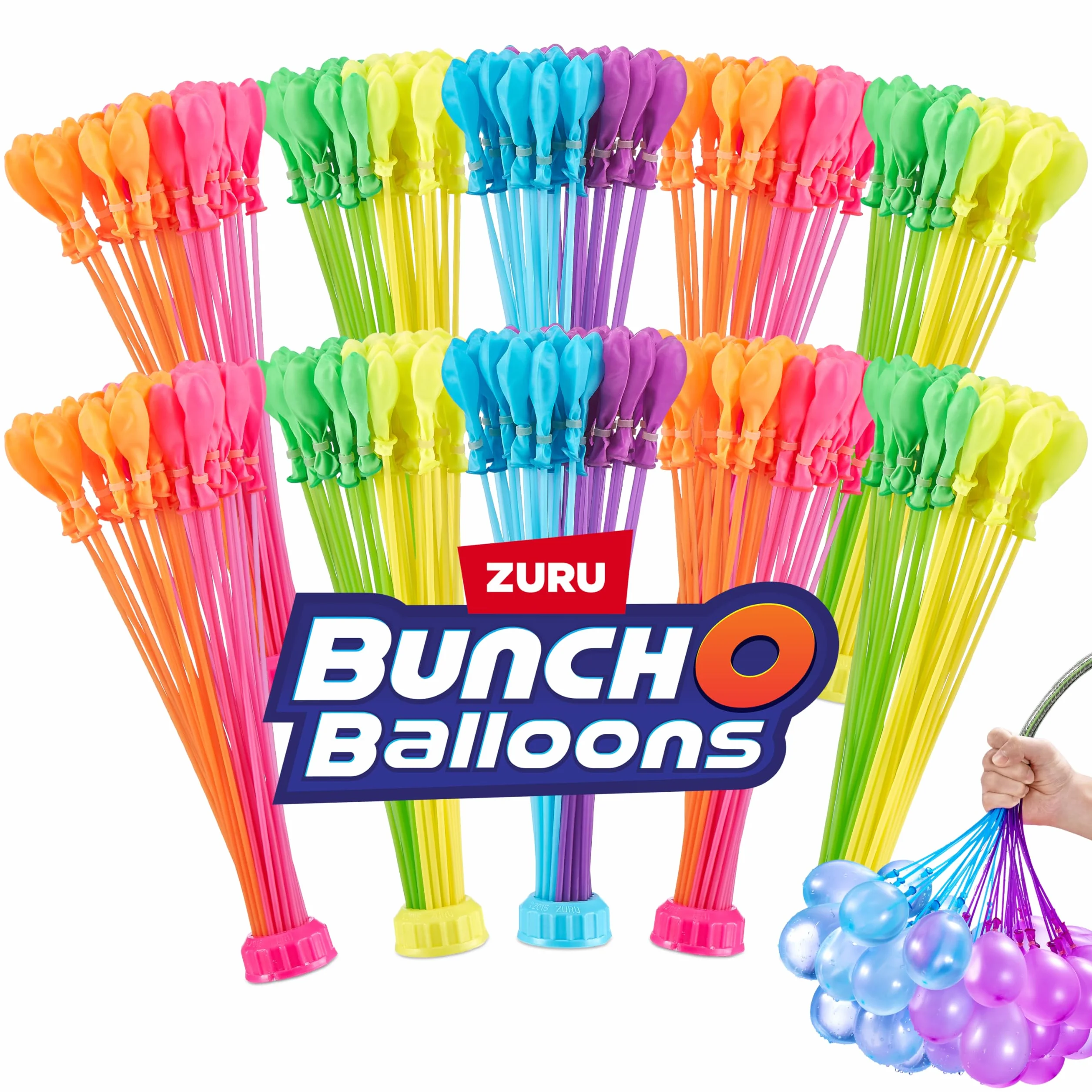 Bunch O Balloons Tropical Party 300+ Palloncini d'Acqua Autosigillanti a Riempimento Rapido, Scatola da 10 Confezioni
