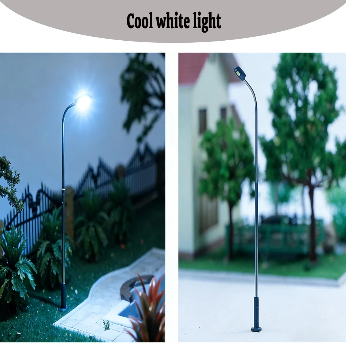Modelleisenbahn - Set di 12 lampade a LED, 14 cm, luce bianca calda, 12 pezzi, 14 cm