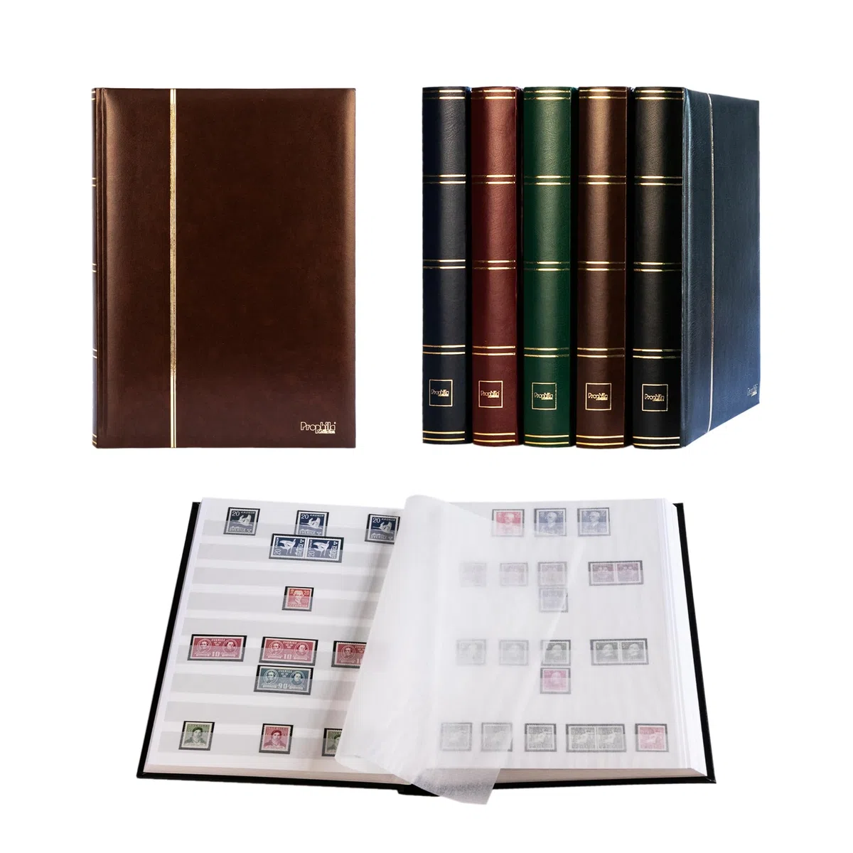 Prophila Leuchtturm classificatori 60 pagina bianco, marrone colori