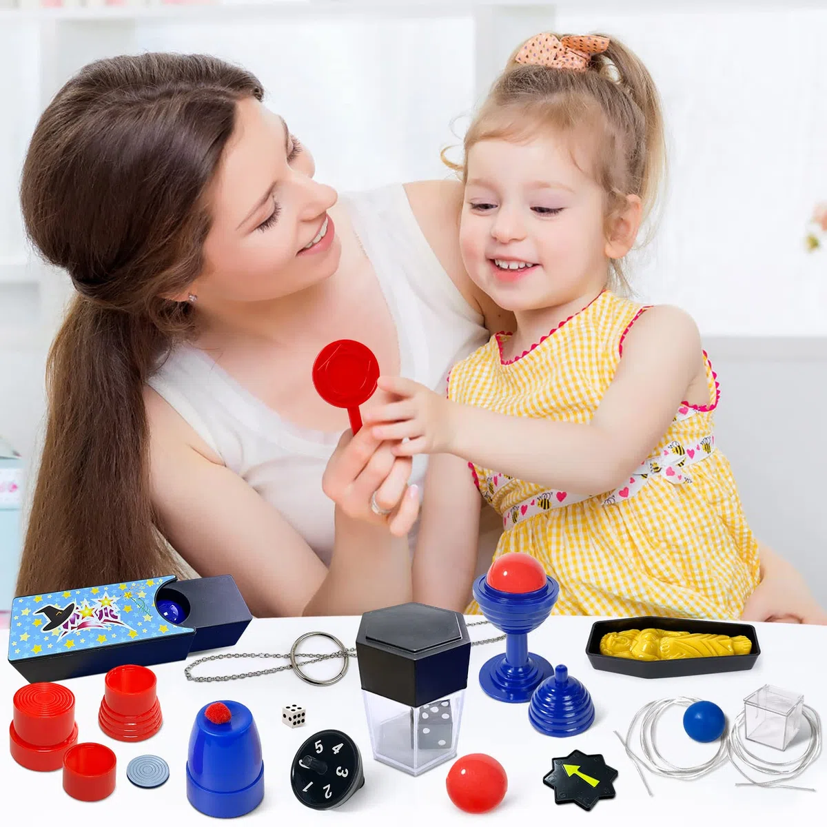 Heyzeibo Giochi di Magia - Oltre 60 Trucchi Magici per Bambini, Kit Magico con Bacchetta Magica e Istruzioni, Ragazzi, Ragazze, Bambini Piccoli, Principianti