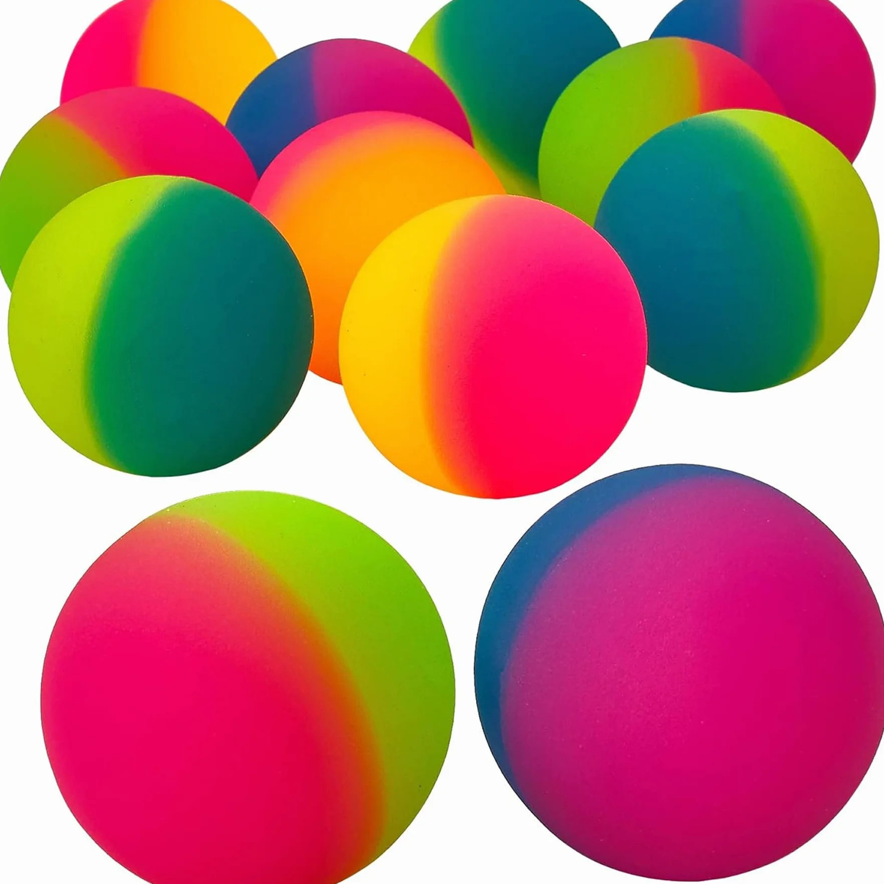 Bedwina Jumbo Super Bouncy Balls - Palline da 60 mm per Bambini in Vivaci Colori Assortiti per Feste di Compleanno e premi di Carnevale all'Ingrosso
