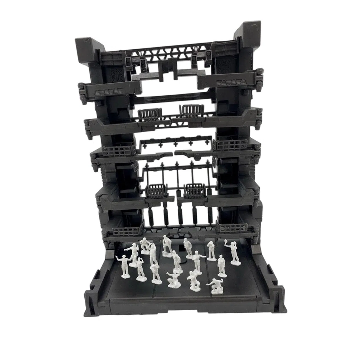 Fenteer 17 Pezzi Base Espositiva Modello Supporto Interconnettibile Robot Trasformabile Organizzatore Personaggi Giocattolo Portaoggetti Scatola Cartoon Adatt, Nero, 16.5x11.5x21.5 Cm