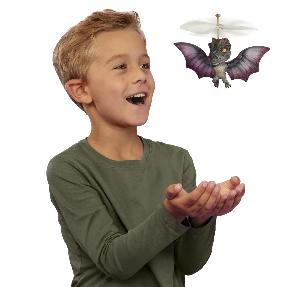 MGA Entertainment Gross-a-Saurus GrossMos Flying Dinosauro Blu - Giocattoli Interattivi con Dinosauri per Bambini e Bambine, Collezionisti. Età 6+