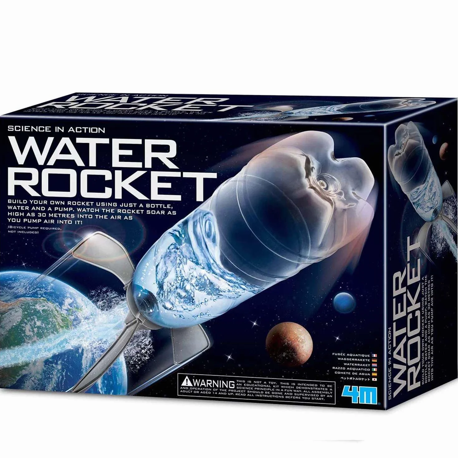4M Mega Razzo ad Acqua – Kit Educativo STEM Riciclo e Scienza – Crea e Lancia fino a 10 Metri – Scientifico all’Aperto