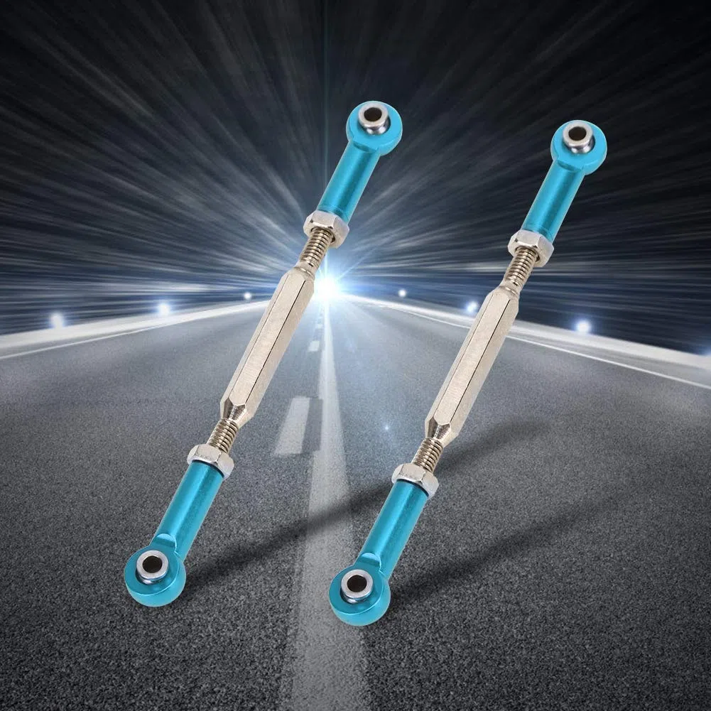 T best Asta di Spinta tiranti a Tirante Regolabile per tiranti a snodo in Lega di Alluminio 6 Pezzi 88mm per Modelli di Auto RC