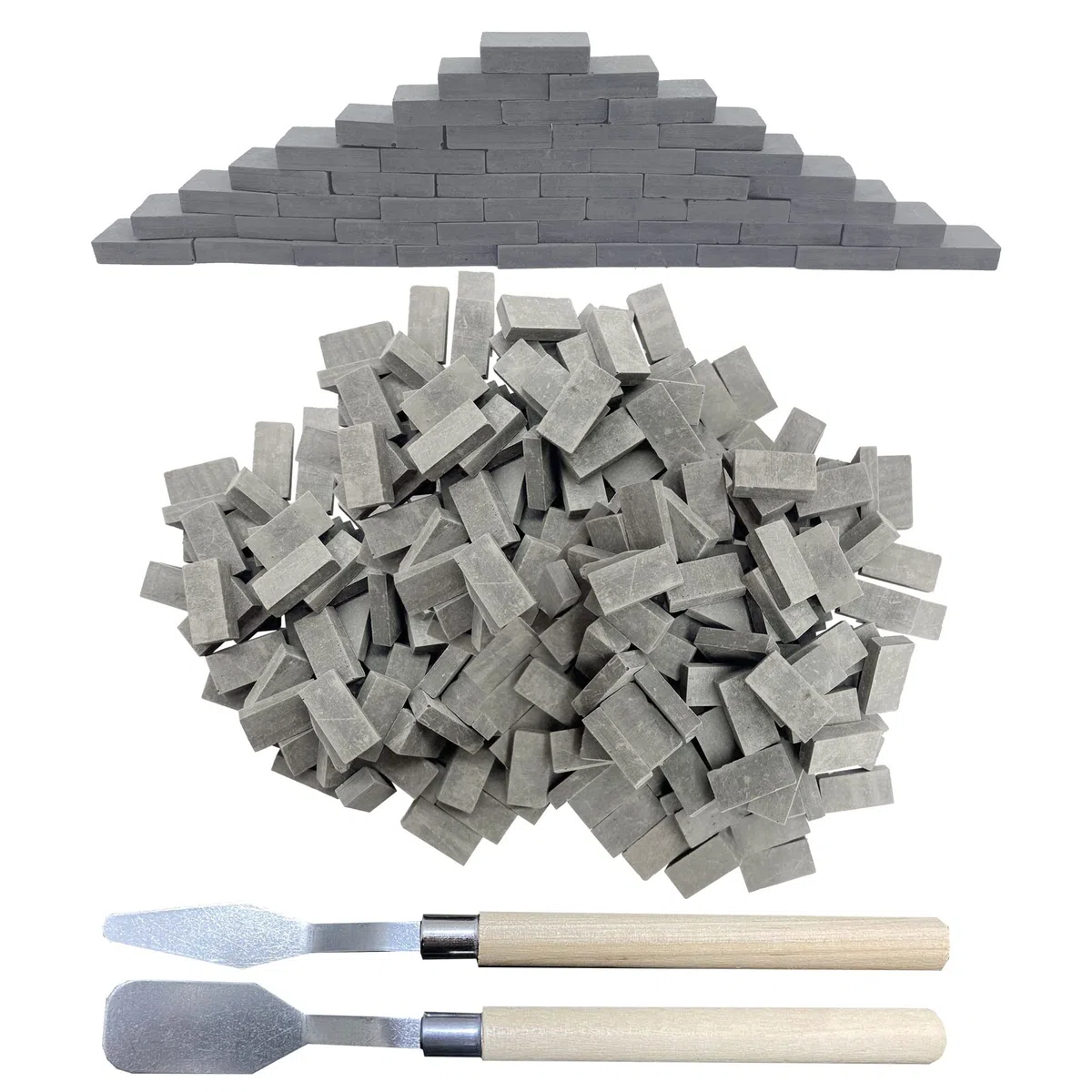 Woohome Mini Scale Mattoni Modello 350 Pz Mattoni in Miniatura 1:16 Mini Mattoni per Micro Paesaggio, Fai Da Te Casa Delle Bambole in Mattoni Diorama Fairy, Gris