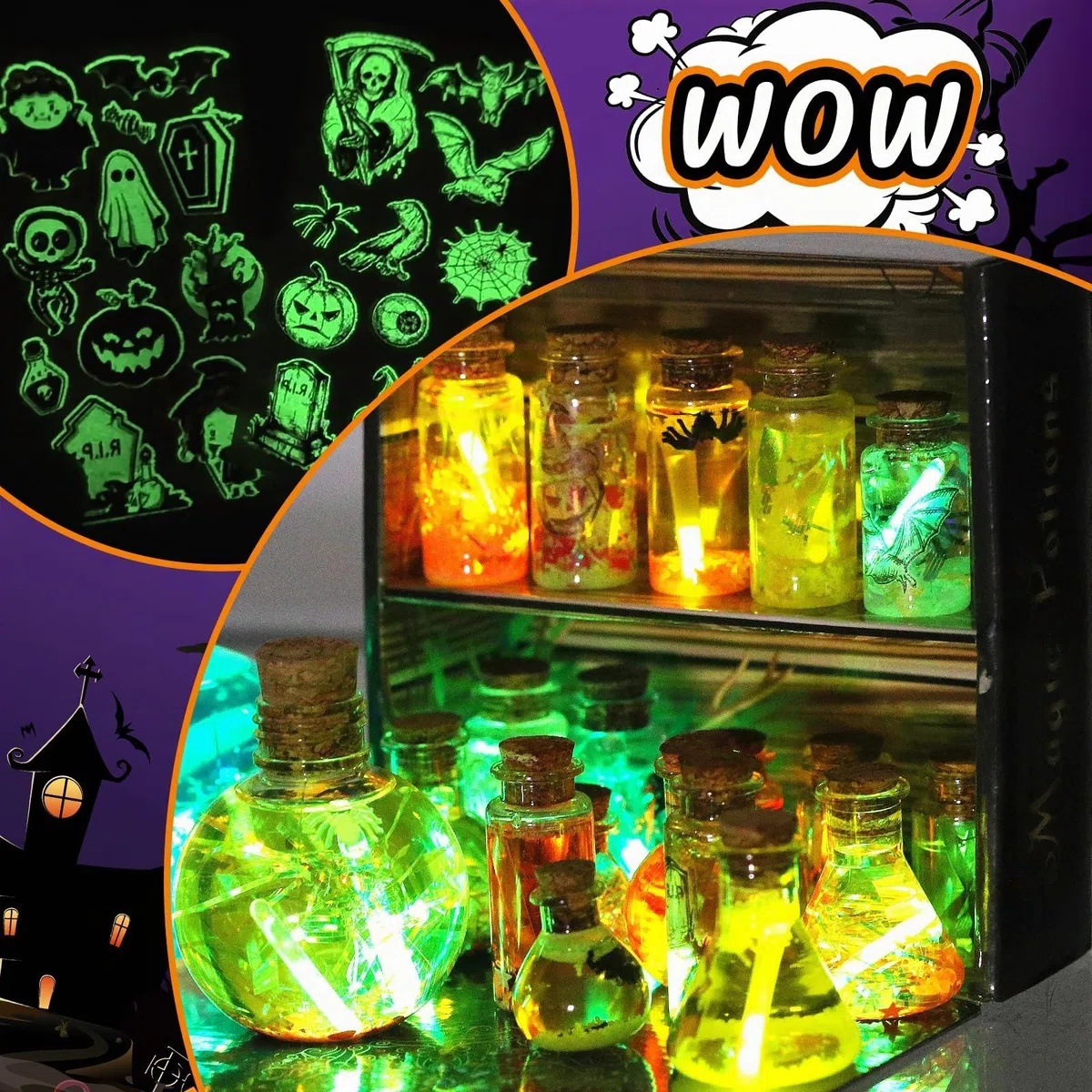 LDomet Kit artigianale per bambini, Kit di pozioni magiche per bambini - Mescolare 20 bottiglie di pozione strega bagliore, Natale regali di compleanno per ragazze ragazzi 6 7 8 9 10+