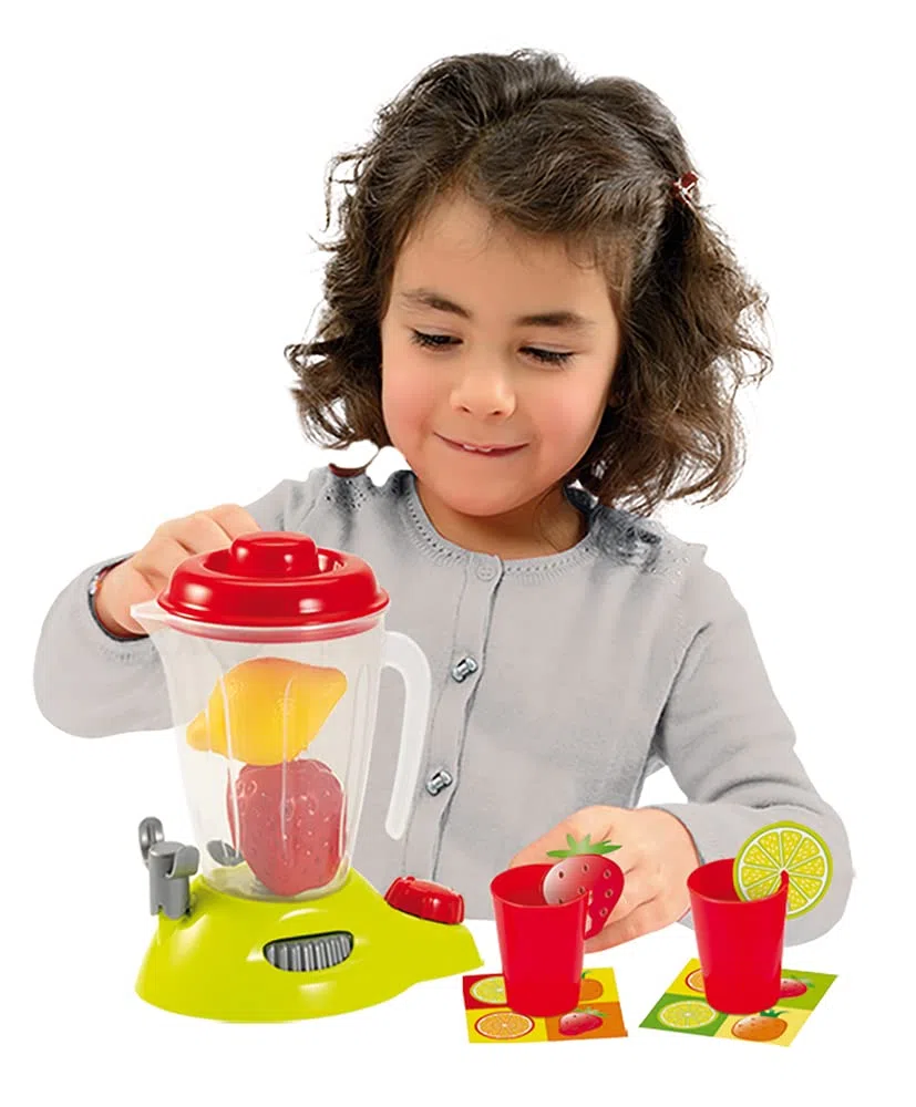 Ecoiffier - EC 100% Chef Set Piccoli elettrodomestici, 7600002524, +18 Mesi, Macchina del caffè + frullatore+ Piastra per Waffle, con Tanti Accessori, Made in France