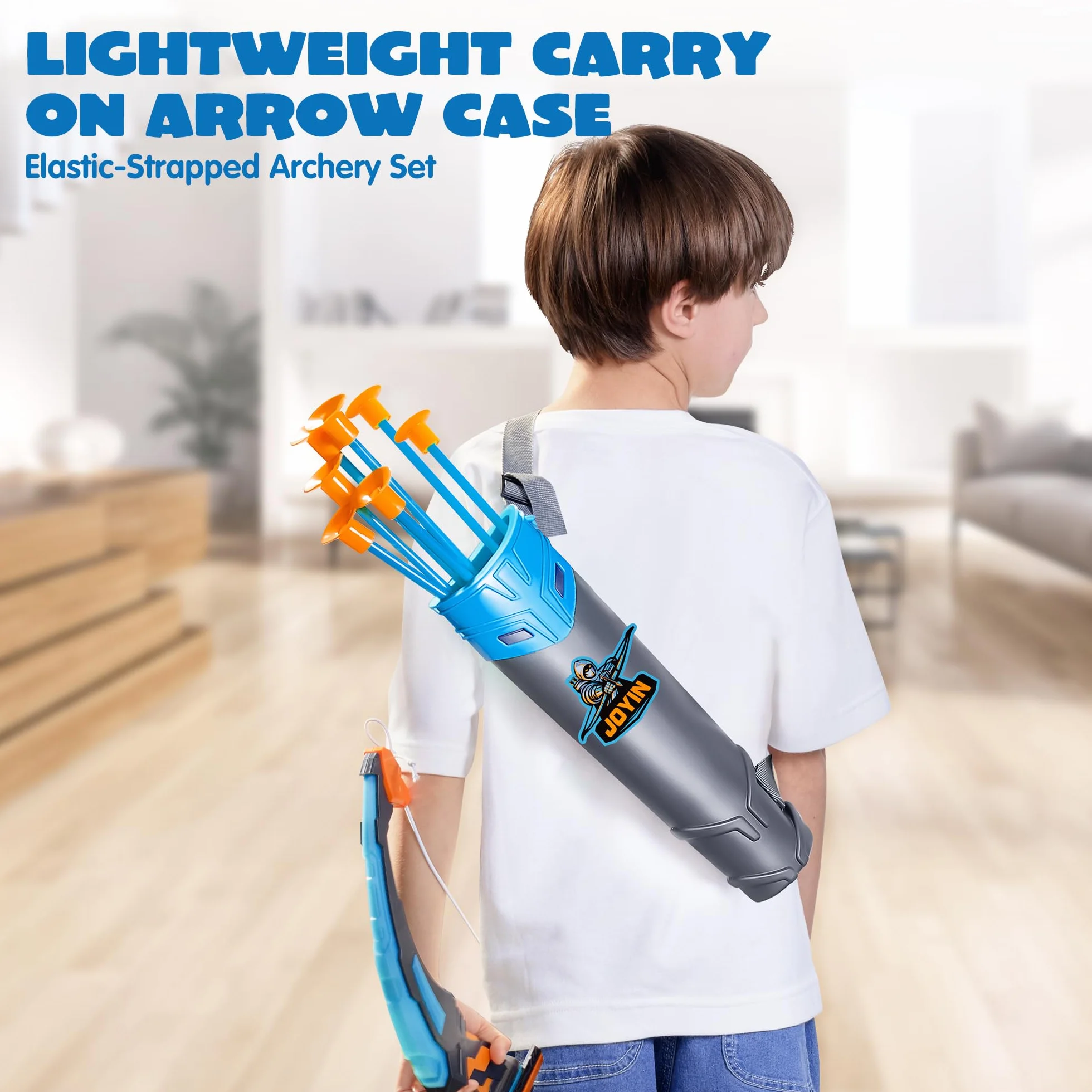 JOYIN Set di Giocattoli con Arco e Freccia per Bambini, con Arco e Freccia, con Arco Luminoso, 9 Ventose frecce, bersagli e faretra