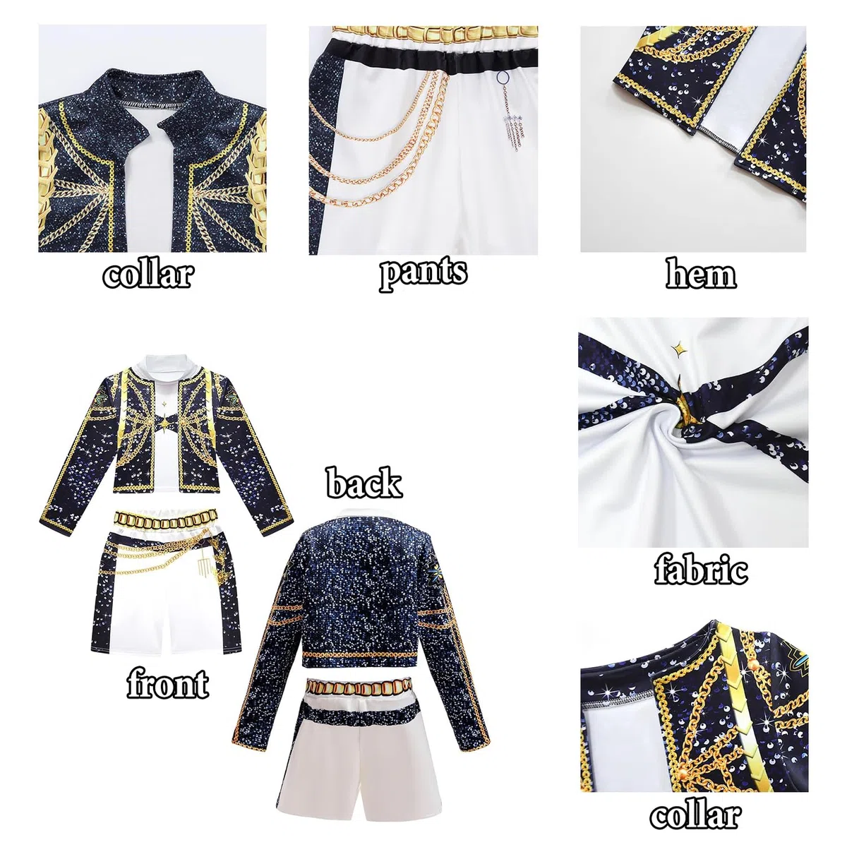 K.p0p De.m0n Hun.ters Costume, Cosplay Anime per Bambini, Gioco di Ruolo, Outfit per Performance a Festa, Regalo per i Fan di Anime