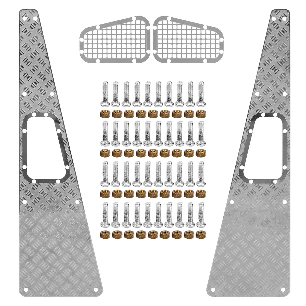 Accessorio per Simulazione di Lati con Piastra paramotore in Metallo in Scala 1/10 Adatto per modellini di Automobili RC