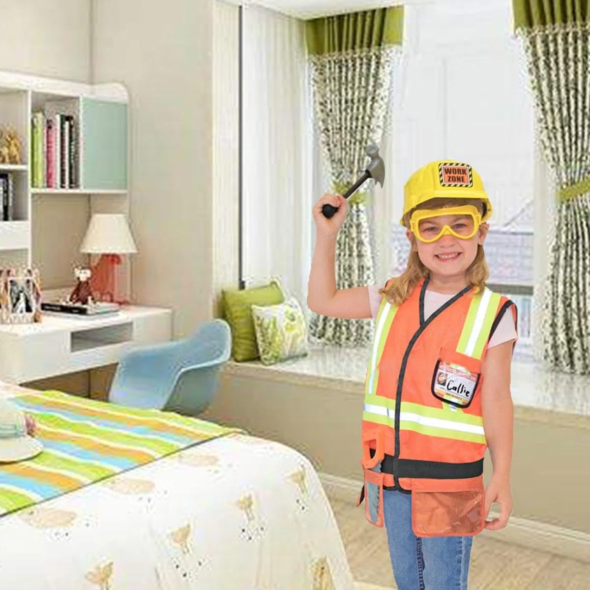 Costume Da Operaio Edile Per Ragazzi | Set Di Costumi Per Giochi Di Ruolo Da Operaio Ingegnere Da 5 Pezzi, Abbigliamento Per Esperienza Professionale,Set Di Uniformi Professionali | Kit Uniforme Cosp