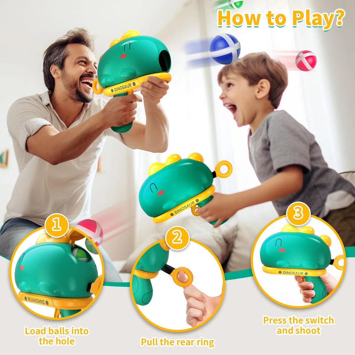Doloowee Gioco di tiro con Pistola Blaster per Bambini con Bersaglio, 12 Palline appiccicose, Pistola Giocattolo Regalo per Ragazzi, Ragazze 3 4 5 6anni (Verde)