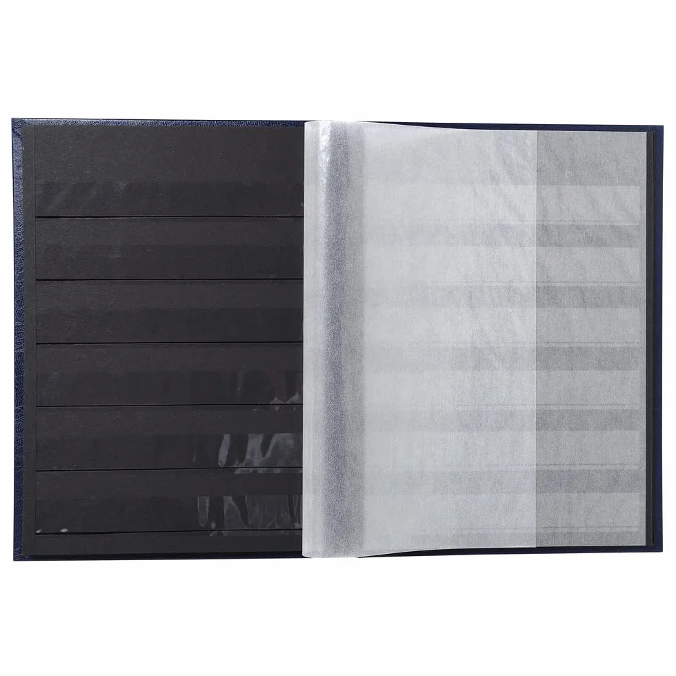 Exacompta - Cod. 21141E - 1 Album da francobolli in similpelle - 32 pagine nere - 17x22,5cm - Nero
