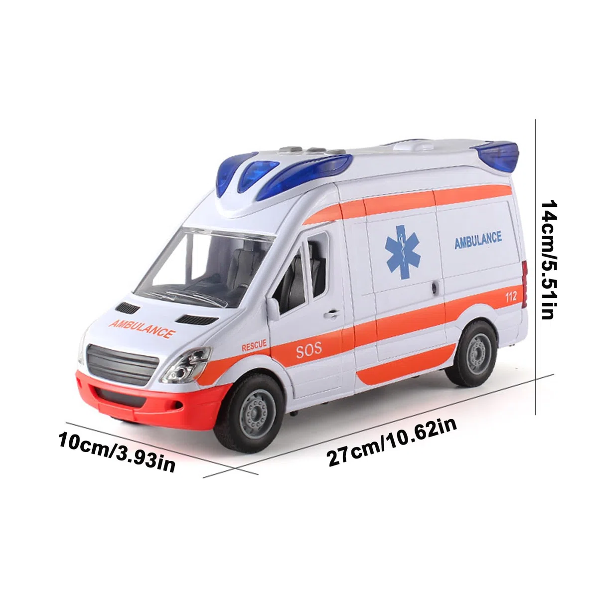 Set Di Giocattoli Per Ambulanze-Van Per Medicinali Push-and-go, Effetti A LED Luminosi, Robusto Trasporto In Plastica | Simulatore Di Scena Di Emergenza Di Ruolo Con Strumenti Per La Vita Che Incoragg