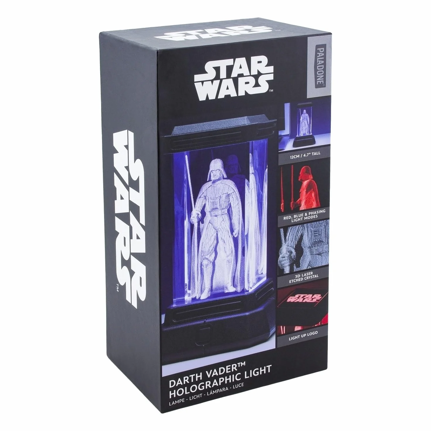 Lampada 3D Olografica Darth Vader Luce LED Collezionabile Ufficiale Star Wars, Accessorio da Scrivania & Regalo